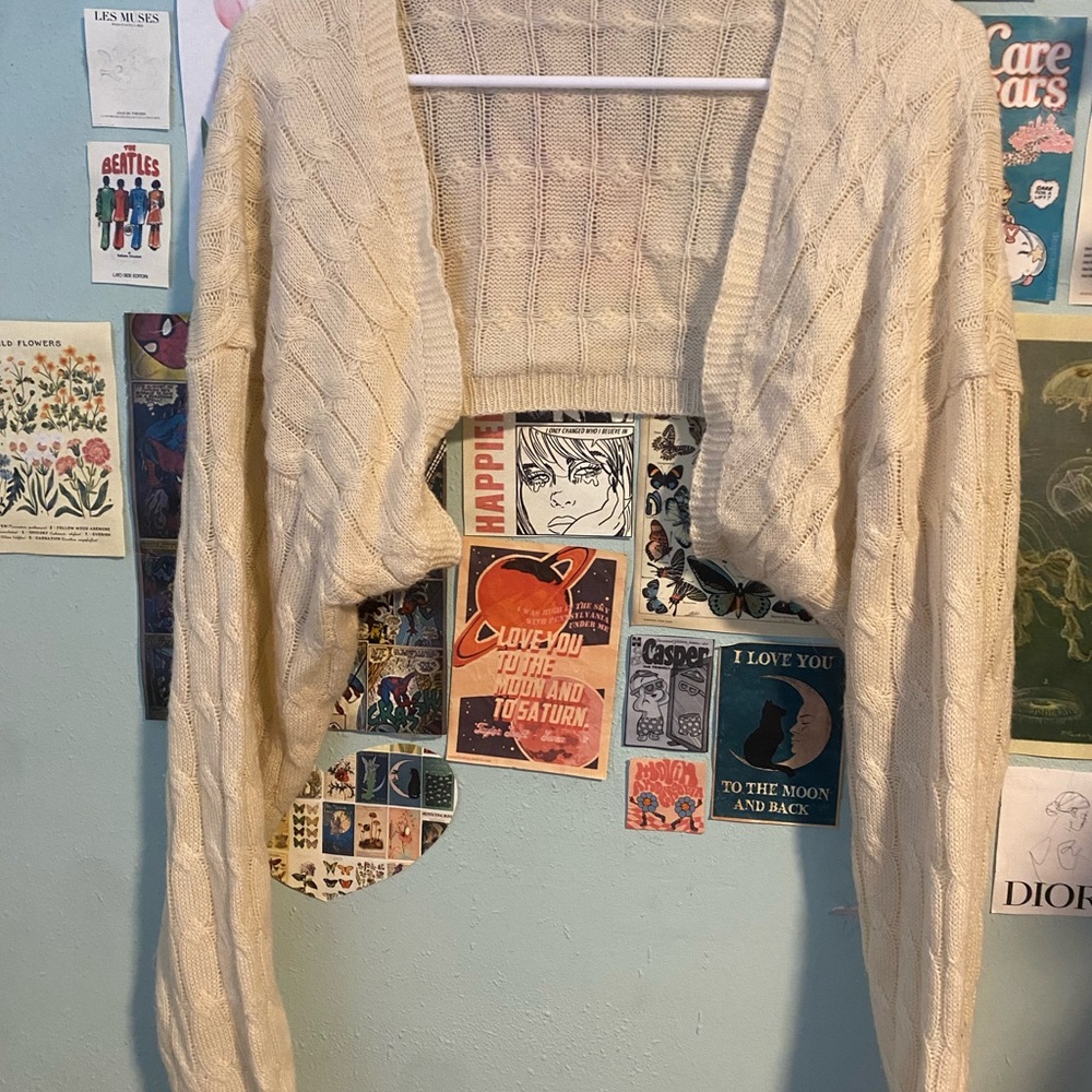 Cable Knit Cream Sweater